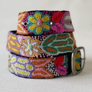 Colorful Embroidered Women's Belt